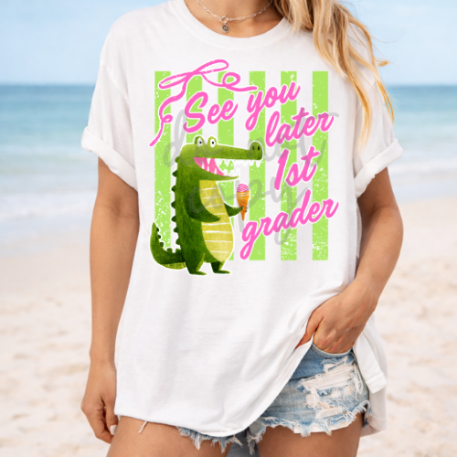 Parker & Jo™ Design Co. | See you later first grader bow stripes png