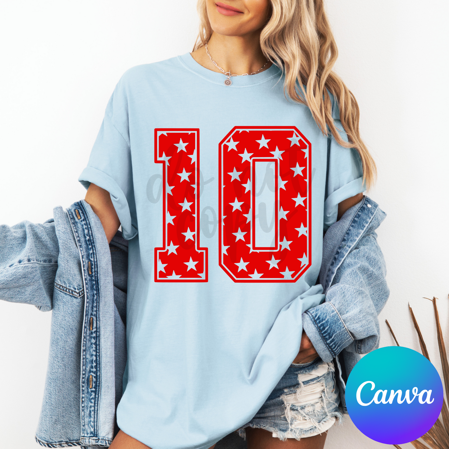 Star Numbers Canva Template