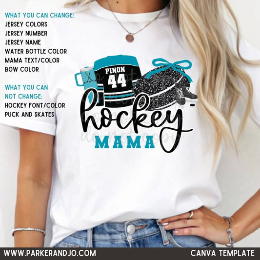 Hockey Mama Canva Template