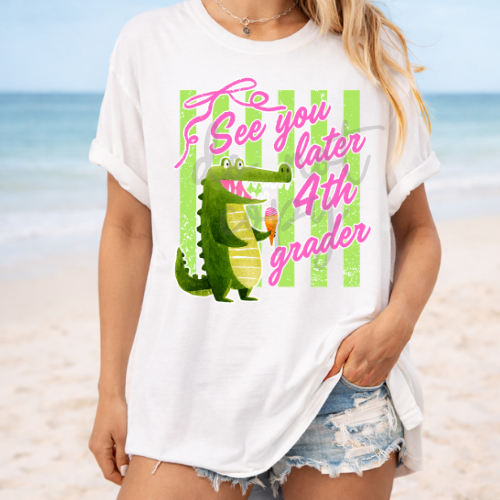 Parker & Jo™ Design Co. | See you later fourth grader bow stripes png