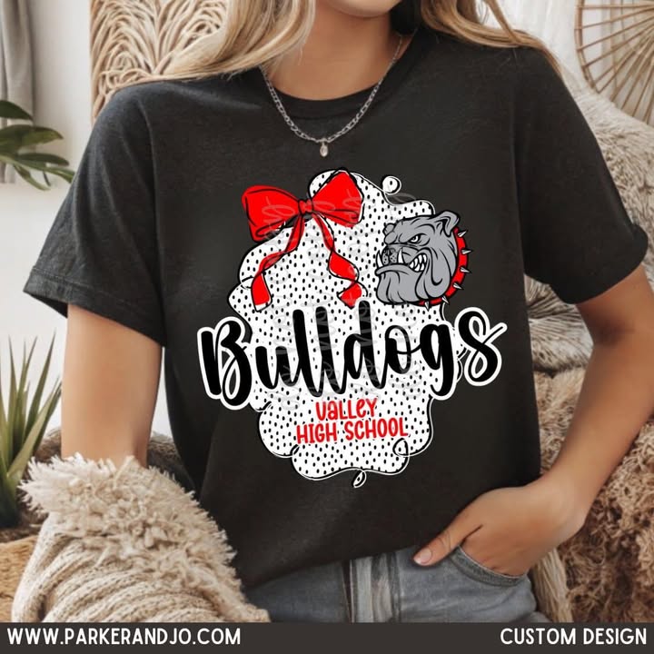 CUSTOM PNG - Dotted Bow Team or School or Mascot