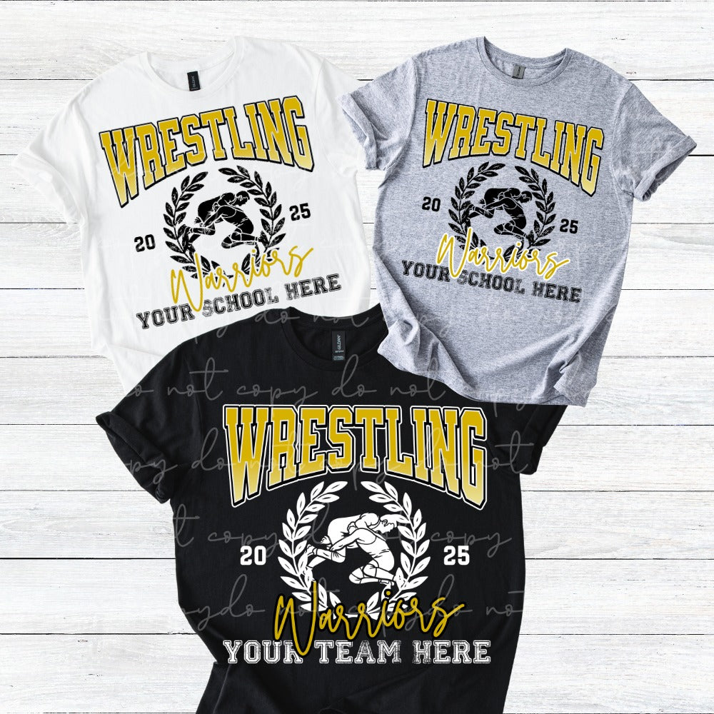 Wrestling Wreath Editable Canva Template