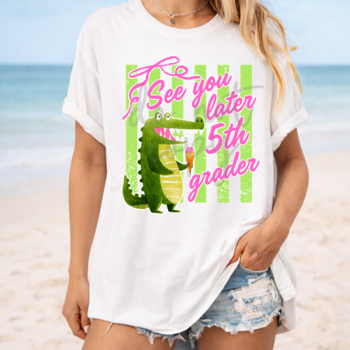 Parker & Jo™ Design Co. | See you later fifth grader bow stripes png