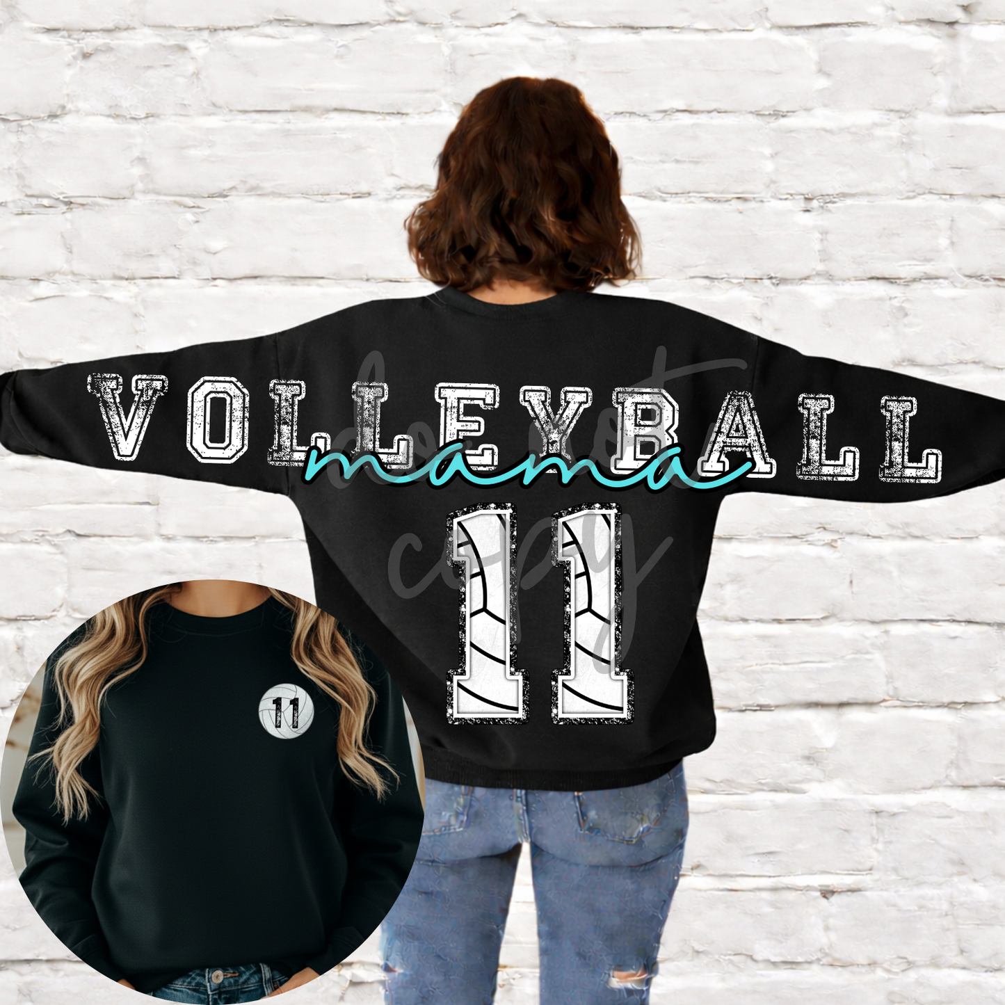 Volleyball Mama Long Editable Canva Template