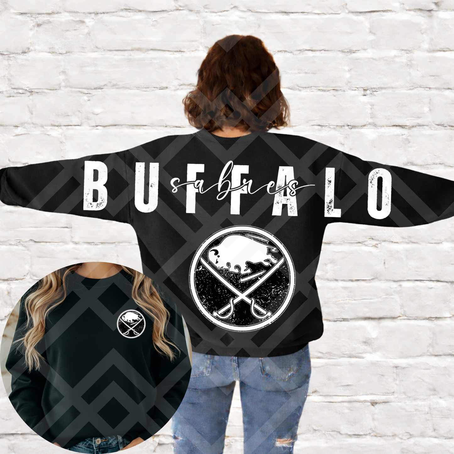 BUFFALO HOCKEY b&w 2 pngs