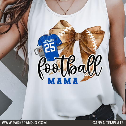 Football Bow Canva Template