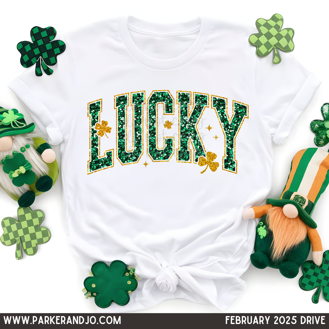 Faux Glitter Sequin Lucky png