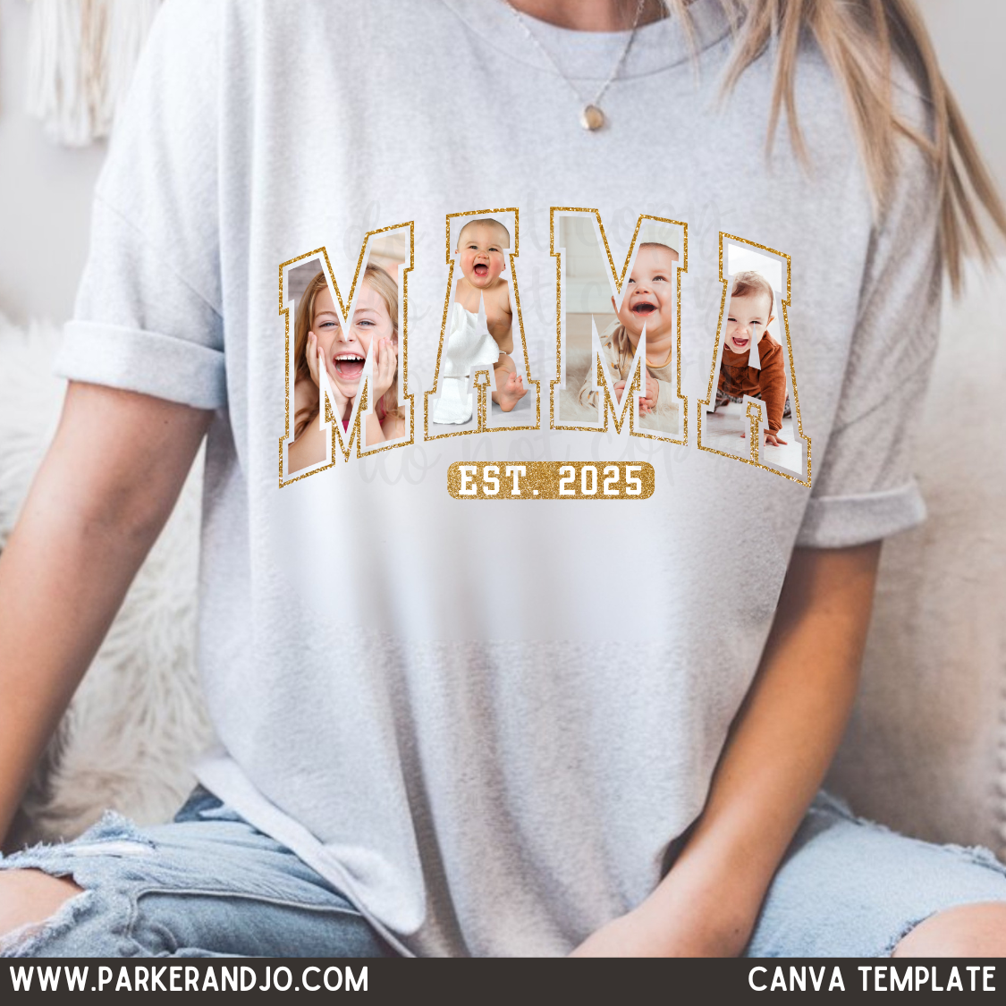 MAMA Est. Custom Date Photo Canva Template