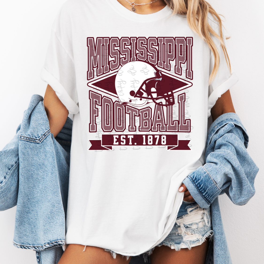 Collegiate Striped Football PNG