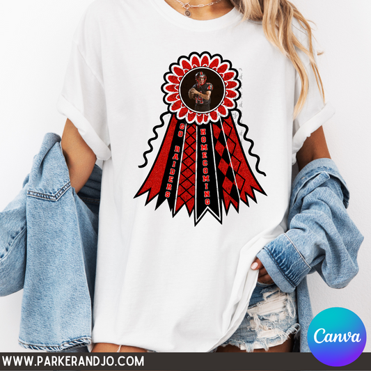 Homecoming Mum Photo Canva Template