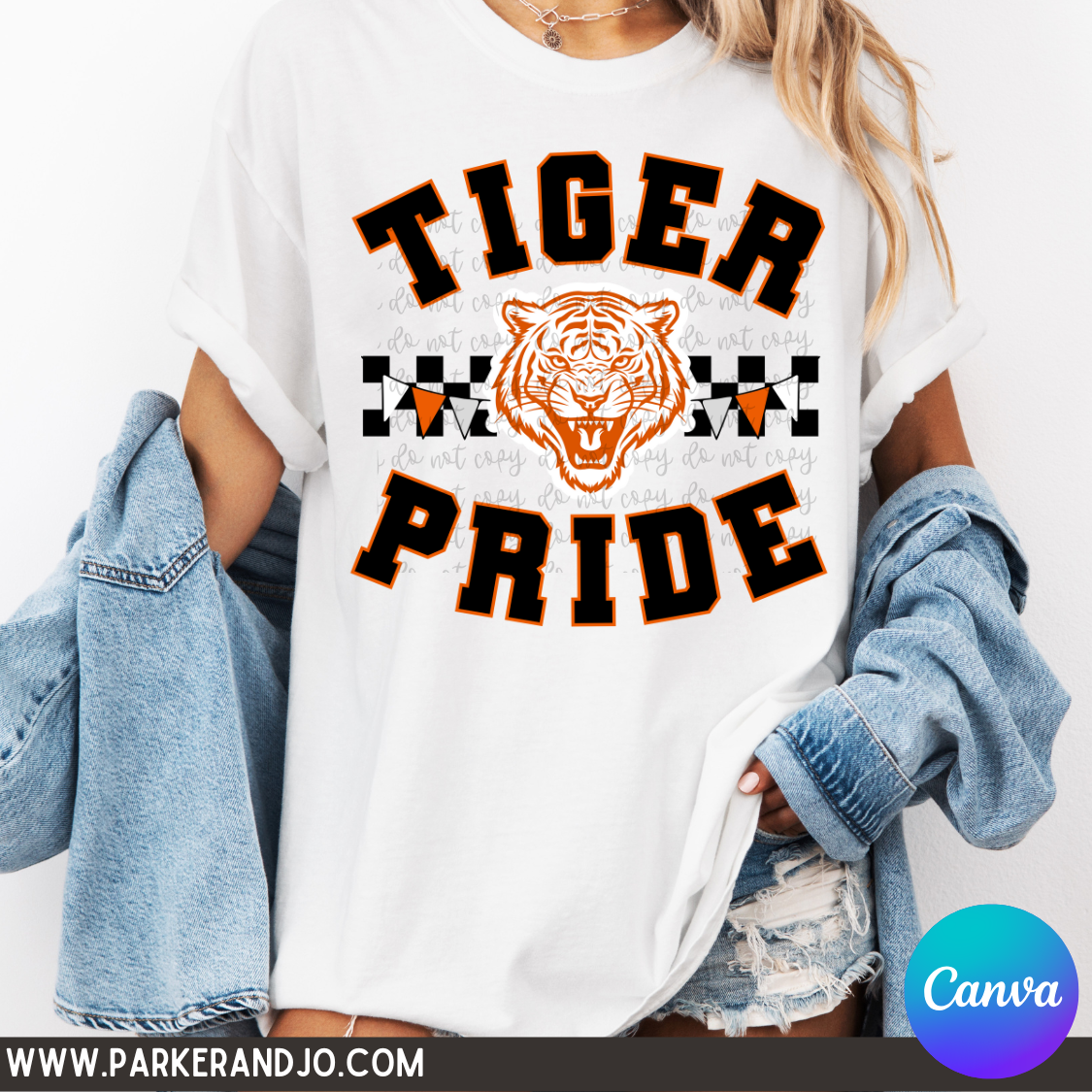 Mascot Pride Checkered Canva Template