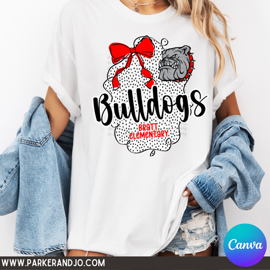 Dotted Bow Canva Template