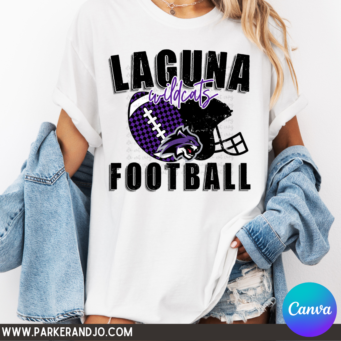 Checkered Football Canva Template