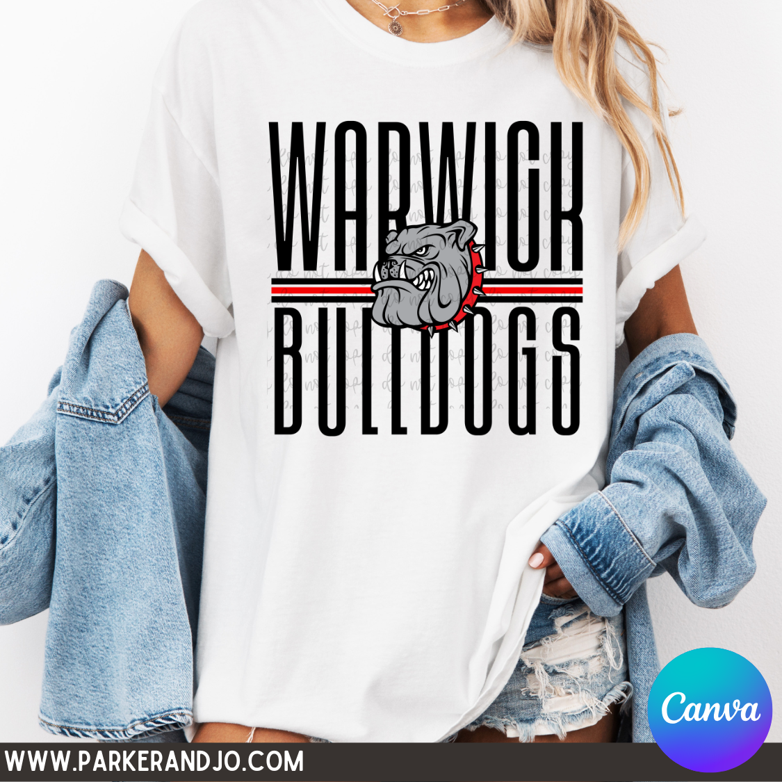 Narrow Text Mascot Canva Template