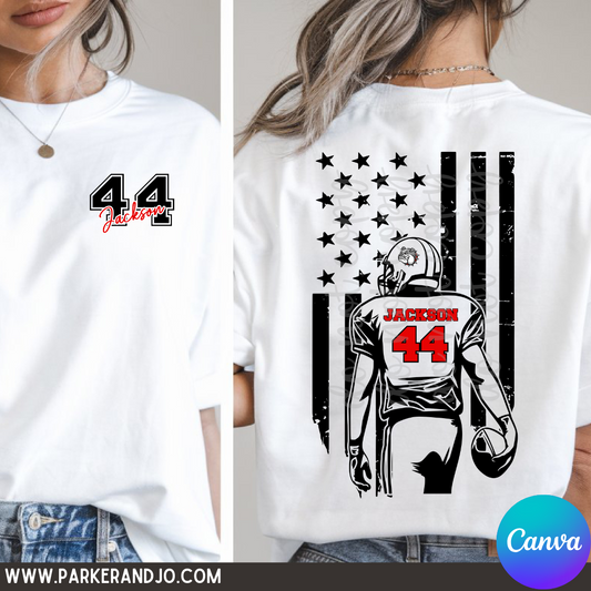 Football Flag and Pocket Canva Template