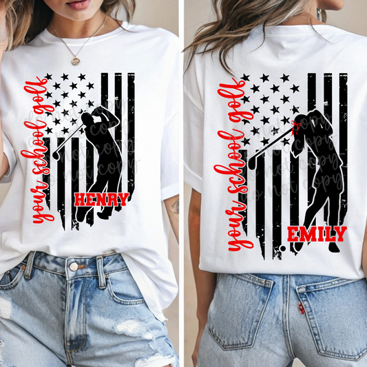 Golf Flag Canva Template (Boy and Girl Versions)