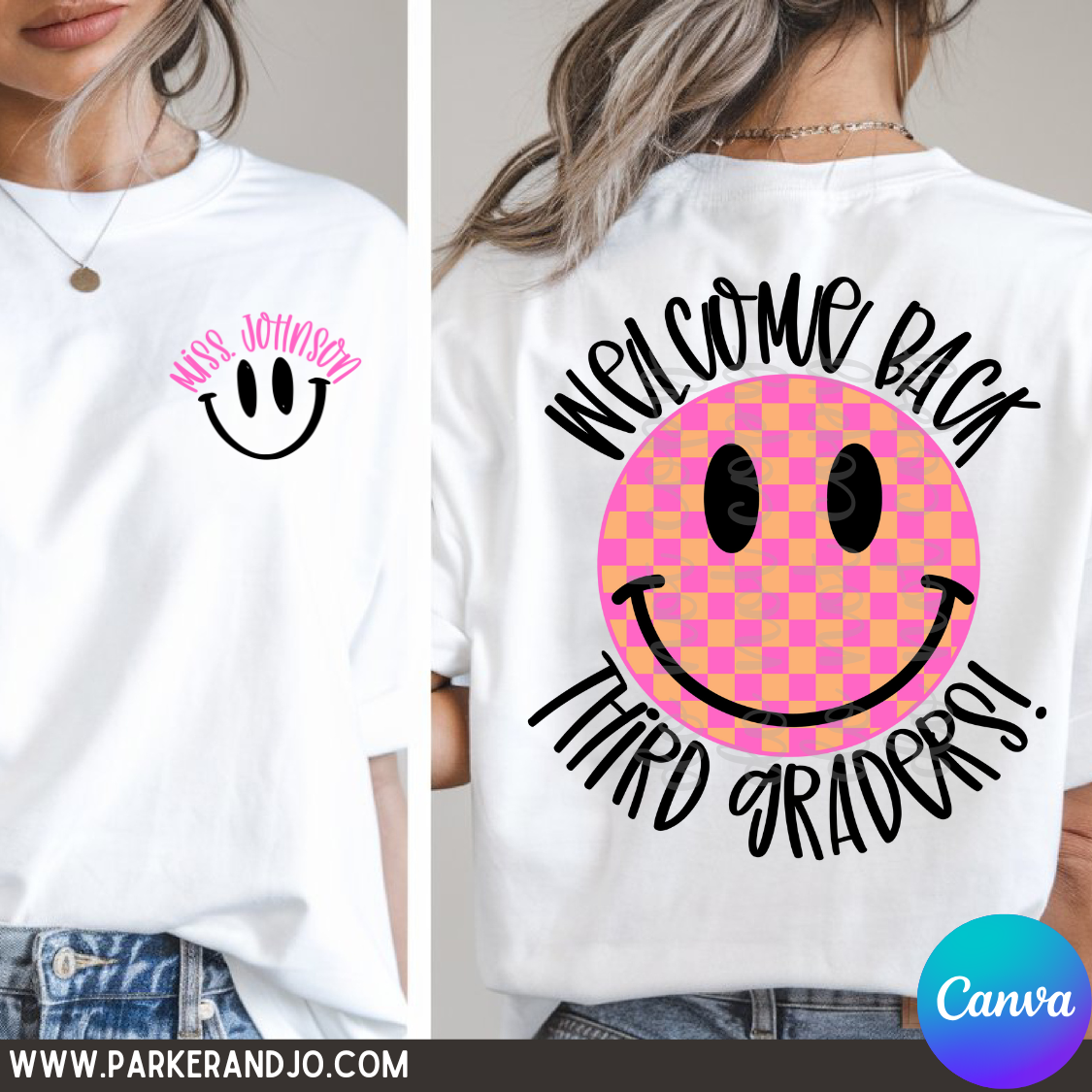 Smiley Welcome Back to School Canva Template