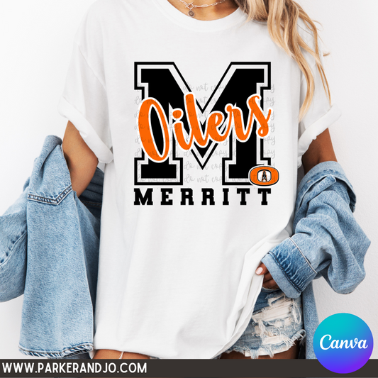 Initial Mascot Team Spirit Canva Template