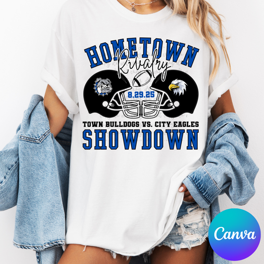 Hometown Rivalry Canva Template