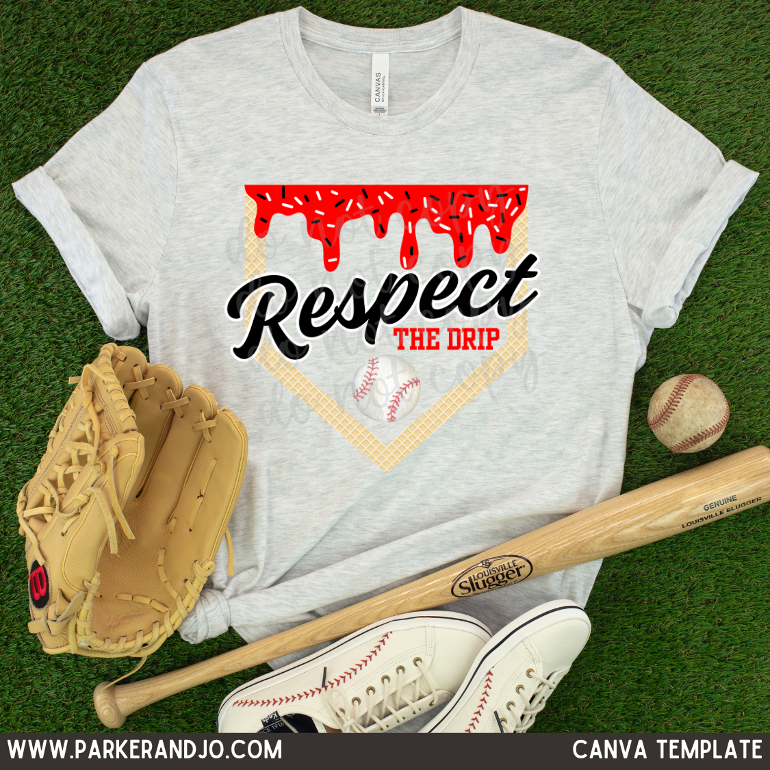 Respect the Drip Baseball Canva Template