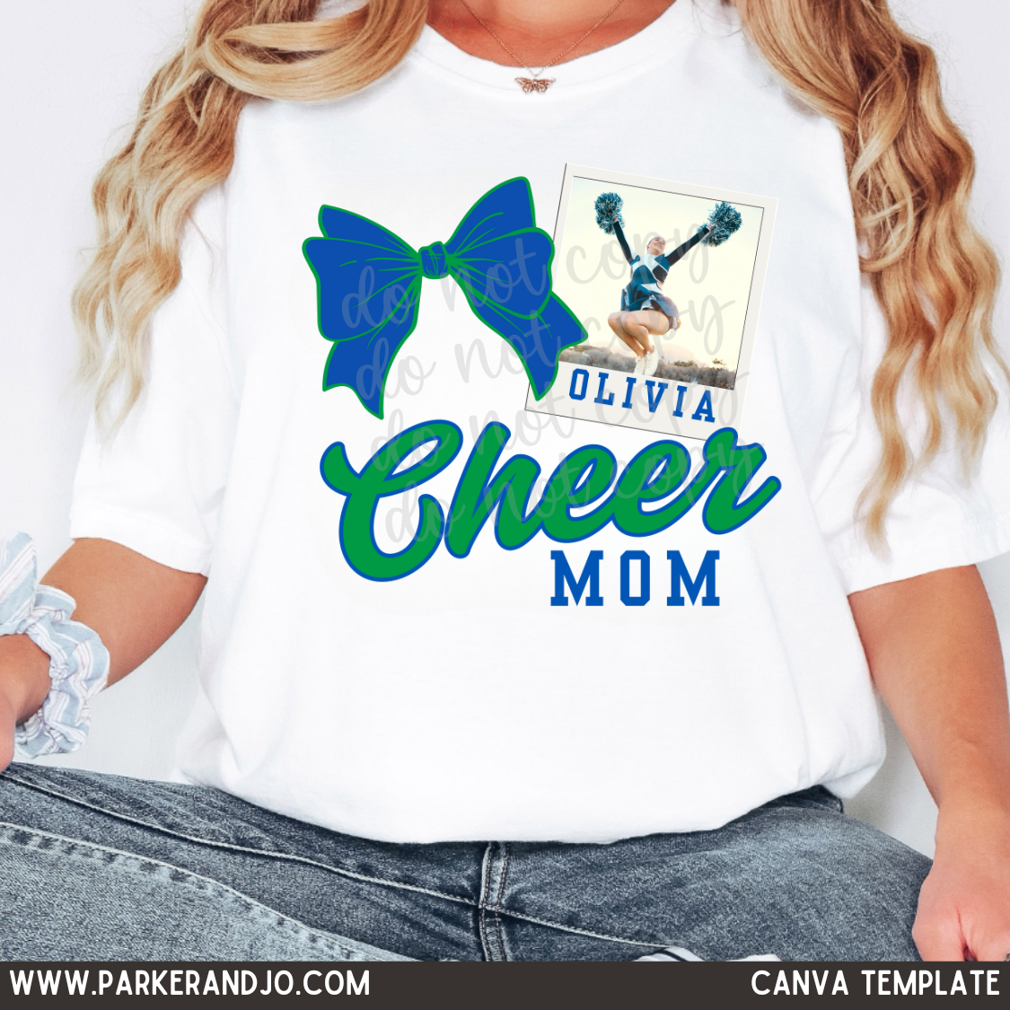 Cheer Mom Polaroid Canva Template