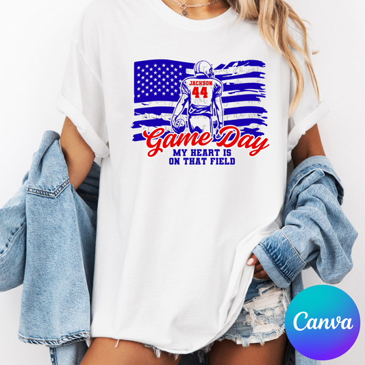 Football Flag Single Player Canva Template