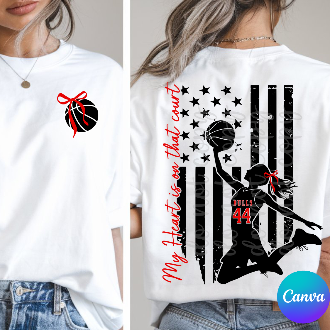 Flag Basketball Canva Template (Boy and Girl)