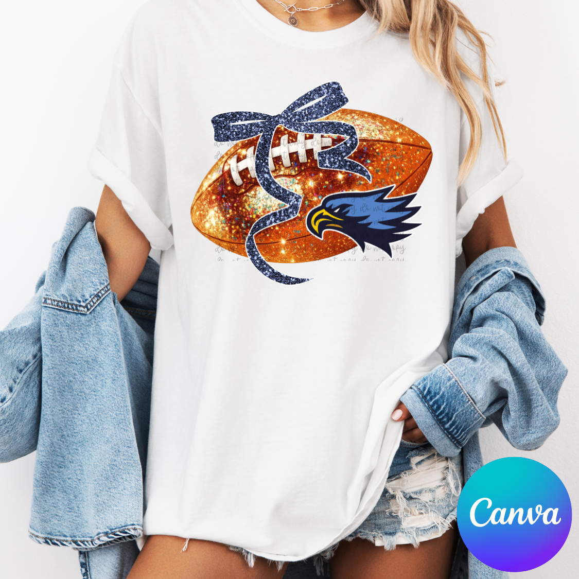 Glitter Football Canva Template