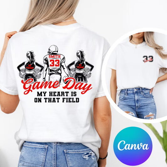 Football and Cheer Game Day Canva Template
