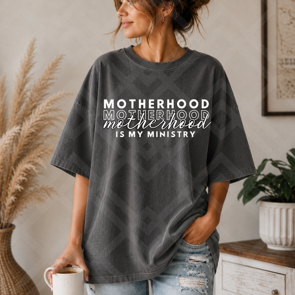 MOTHERHOOD IS MY MINISTRY - WHITE PNG