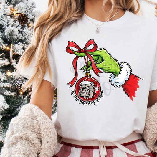 Green Hand Mascot Tis The Season Canva Template