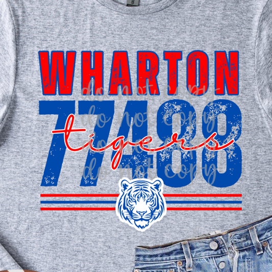 Distressed Mascot Zip Code Canva Template