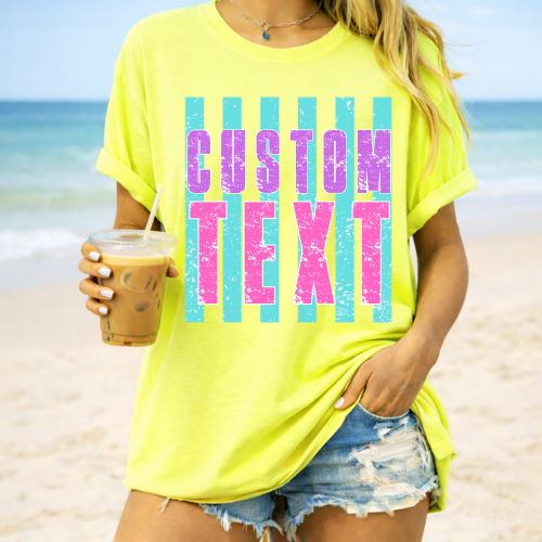 distressed stripes custom text editable canva template