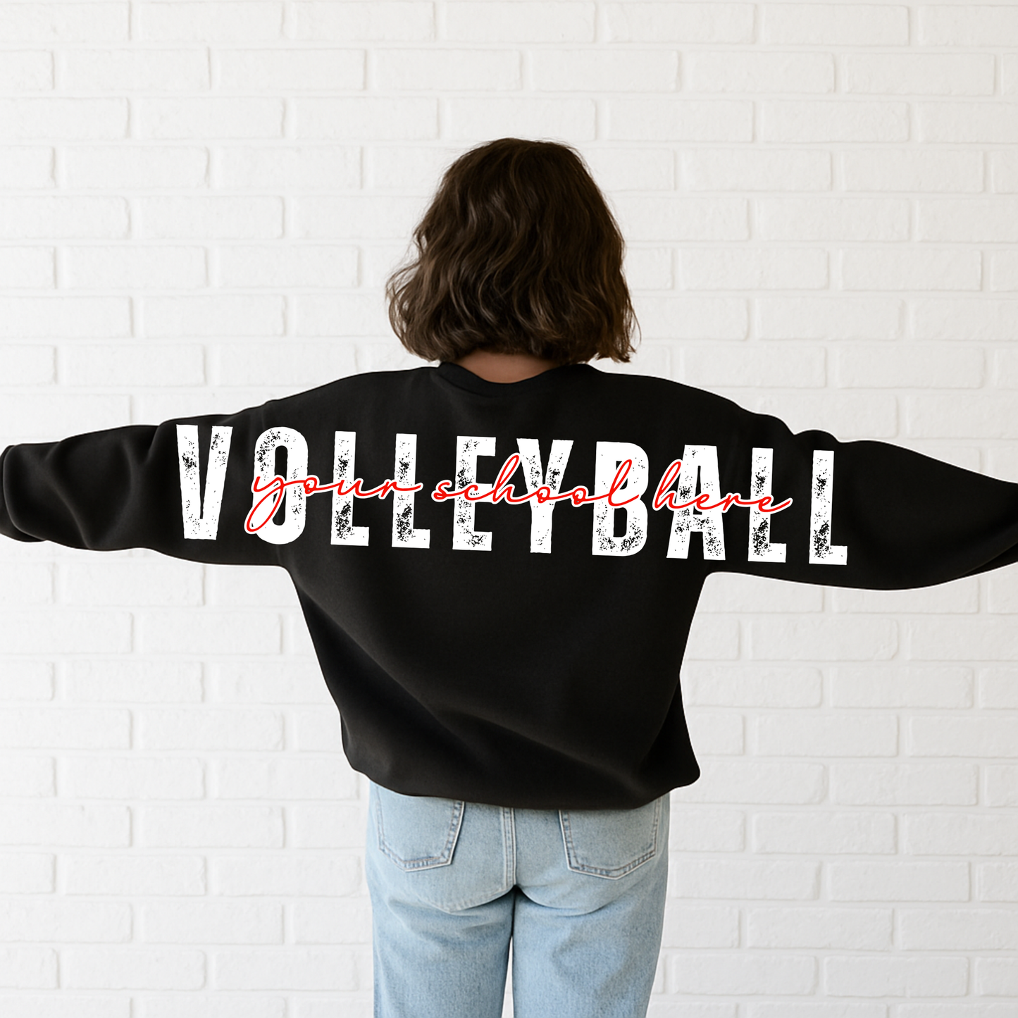 LONG DISTRESSED volleyball 31 X 6.5 INCHES CANVA TEMPLATE