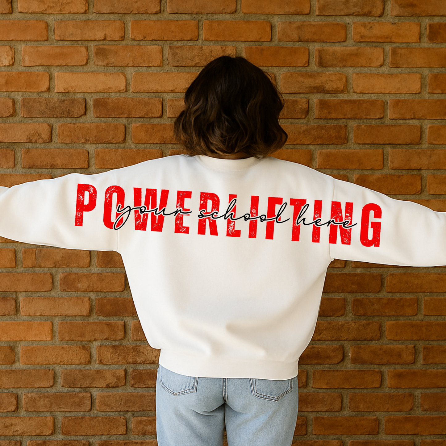 LONG DISTRESSED powerlifting 31 X 6.5 INCHES CANVA TEMPLATE