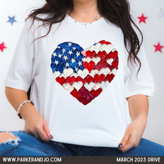 Painted Heart American Flag 1 png