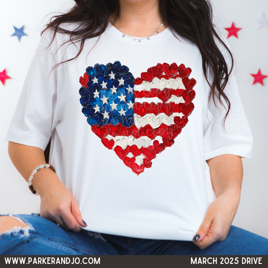 Painted Heart American Flag 2 png