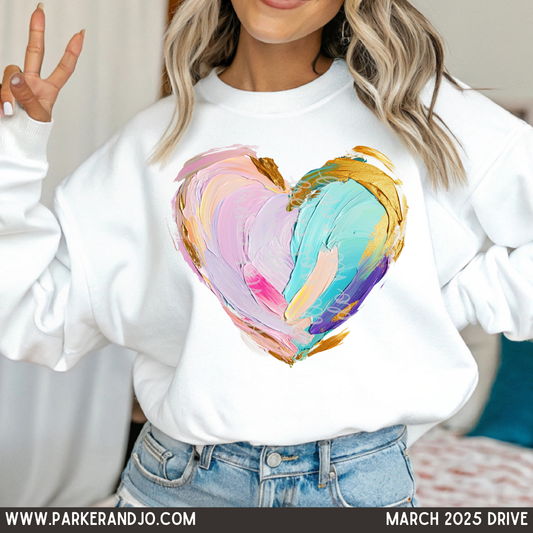 Pastel Painted Heart png