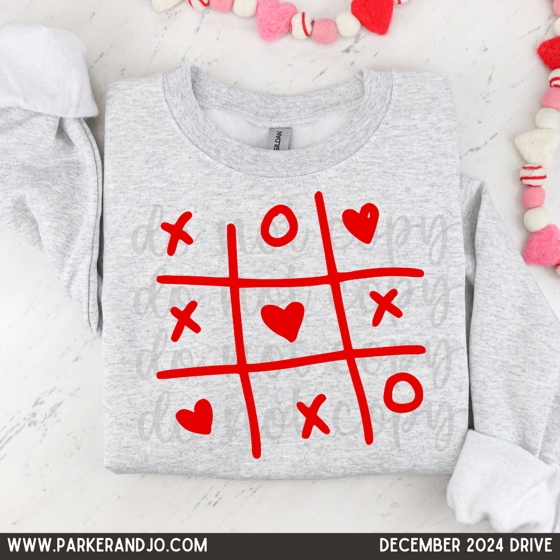 Red XOXO Valentine's Day PNG