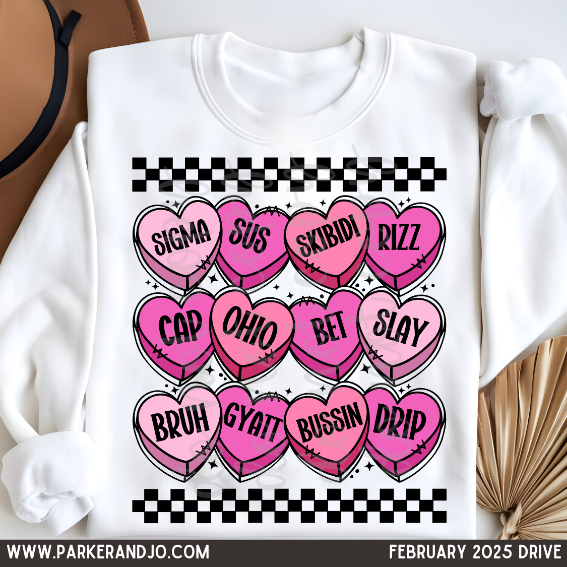 Sigma Sus Skibidi Rizz etc Conversation Hearts png