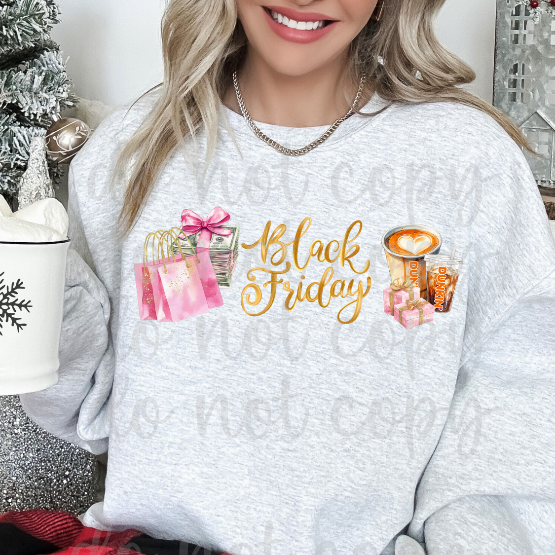 Black Friday with Dunkin Pink PNG