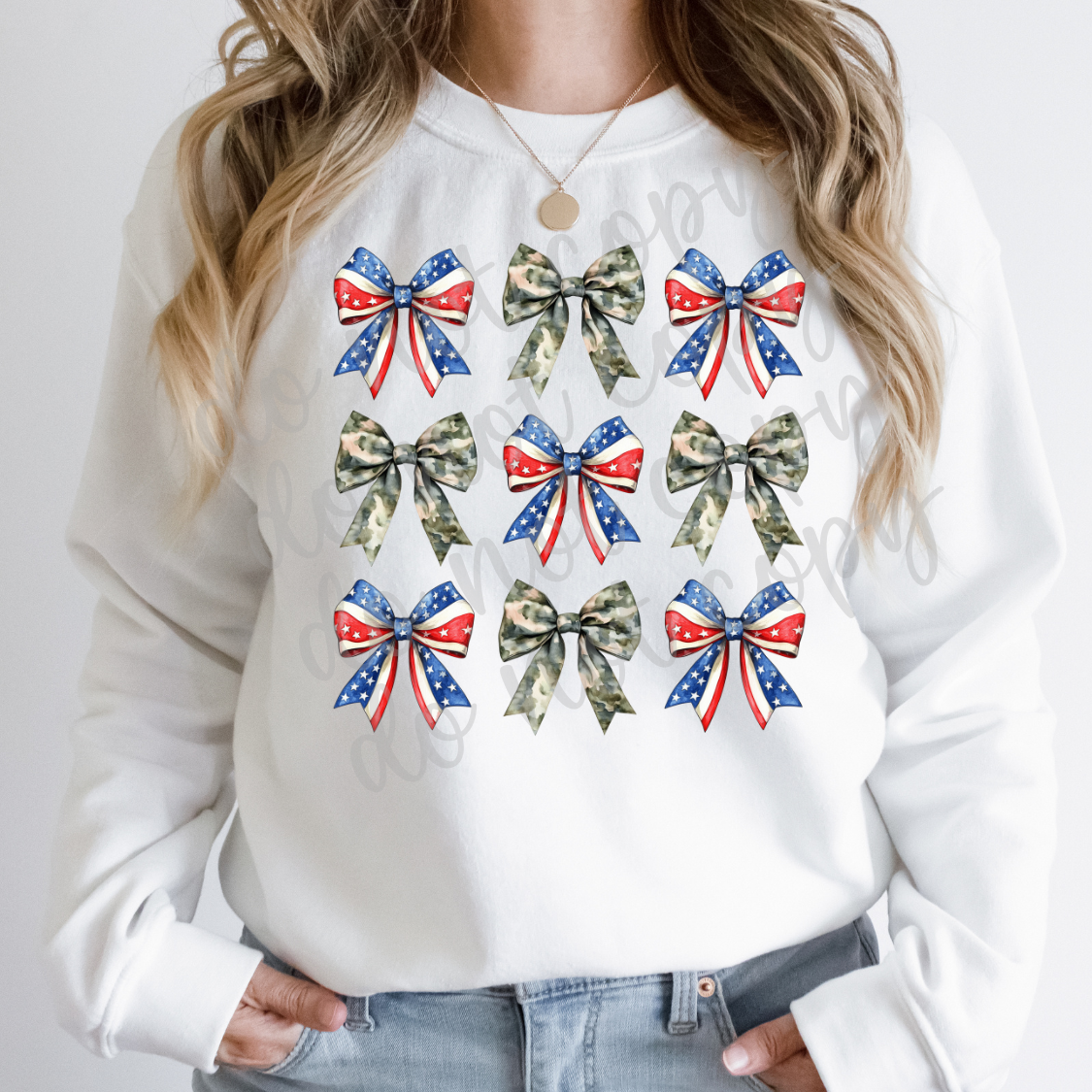 Veterans Day Coquette Bows PNG