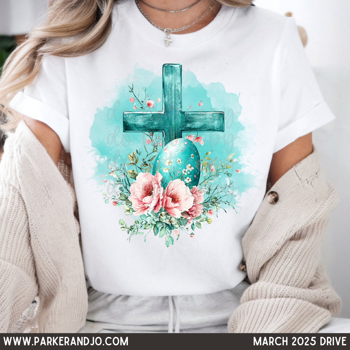 Watercolor Easter Cross png