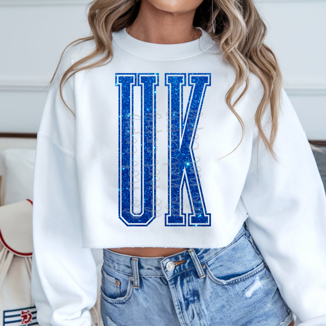 Collegiate Tall Varsity Faux Glitter PNG
