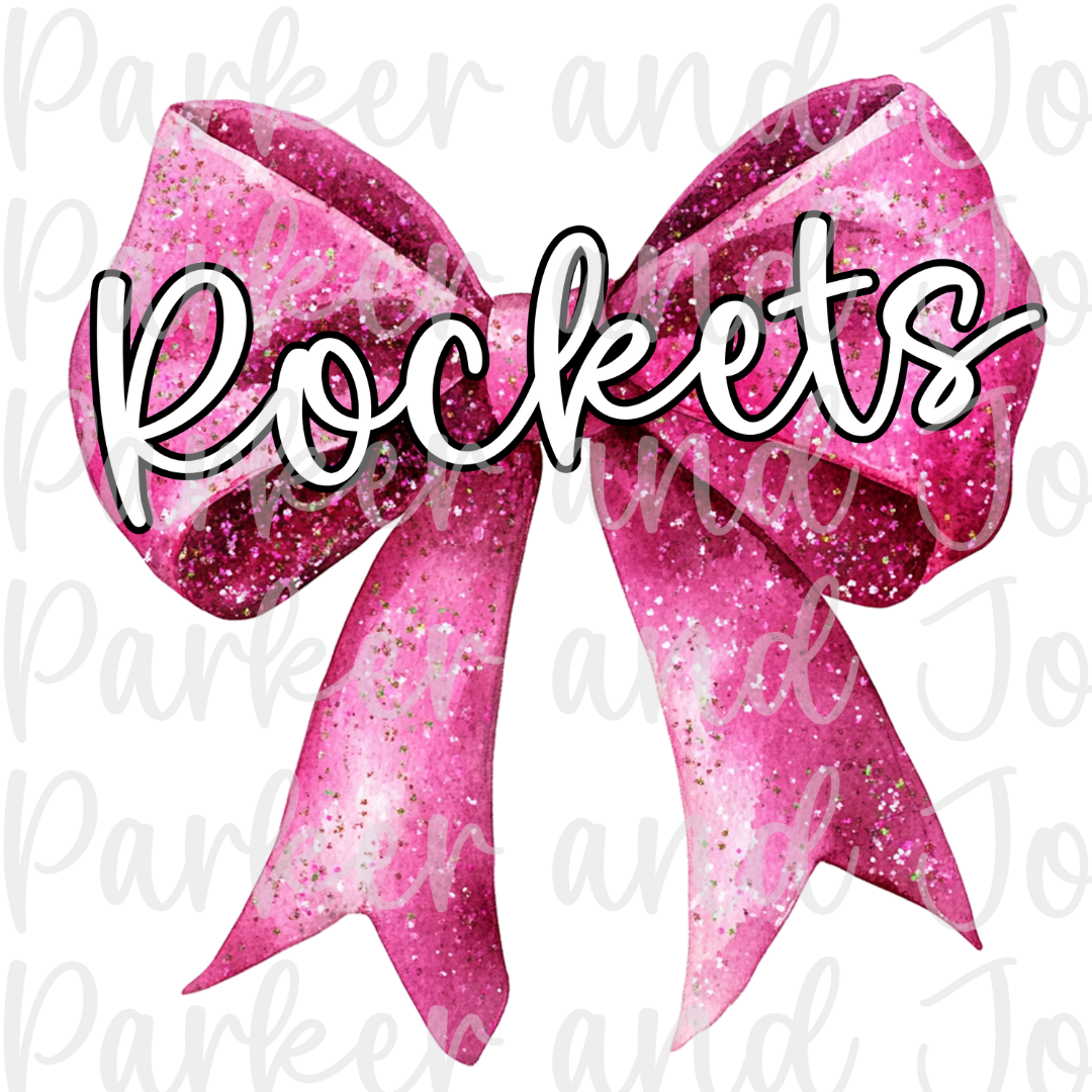 Rockets Pink Bow PNG File