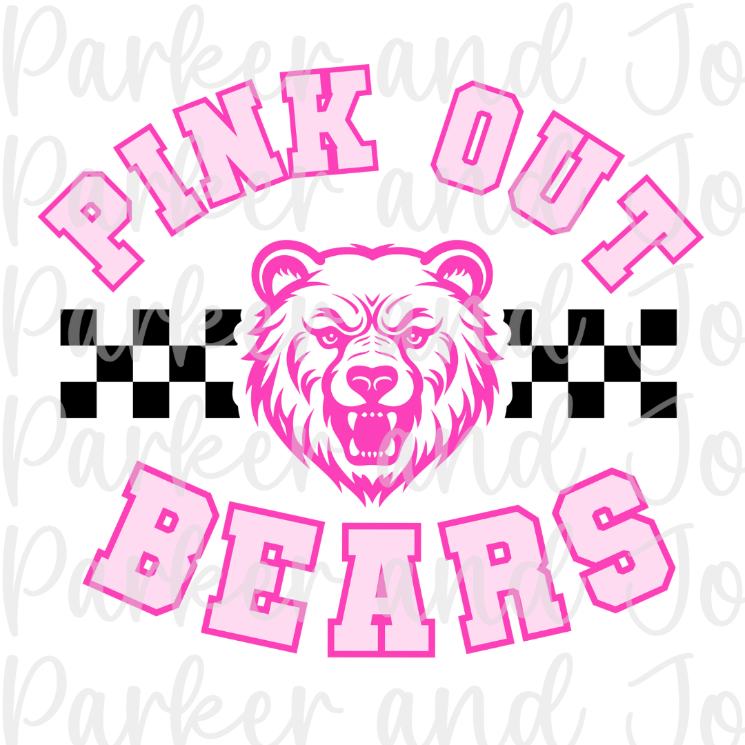 Pink Out Bears PNG