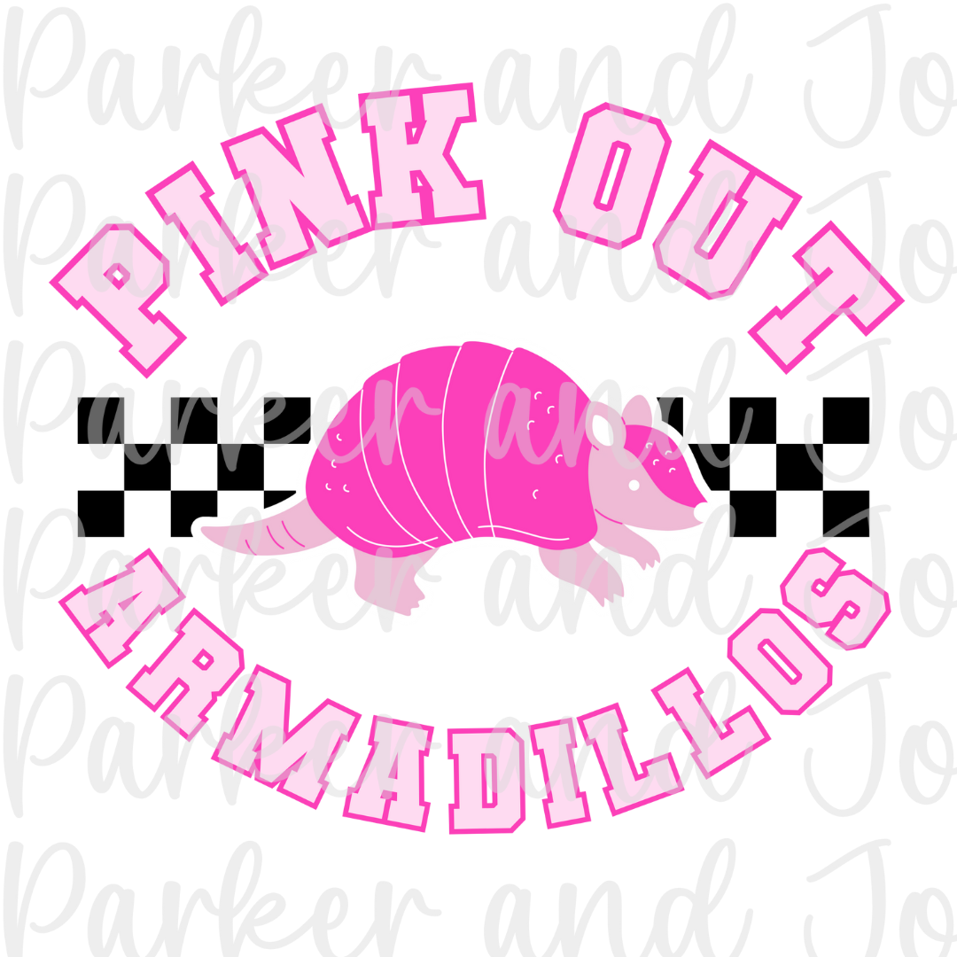 Pink Out Armadillos PNG