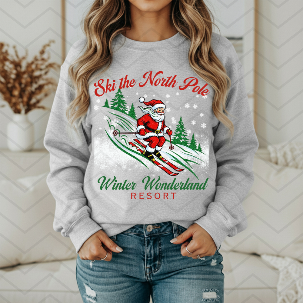 Ski the North Pole Editable Canva Template