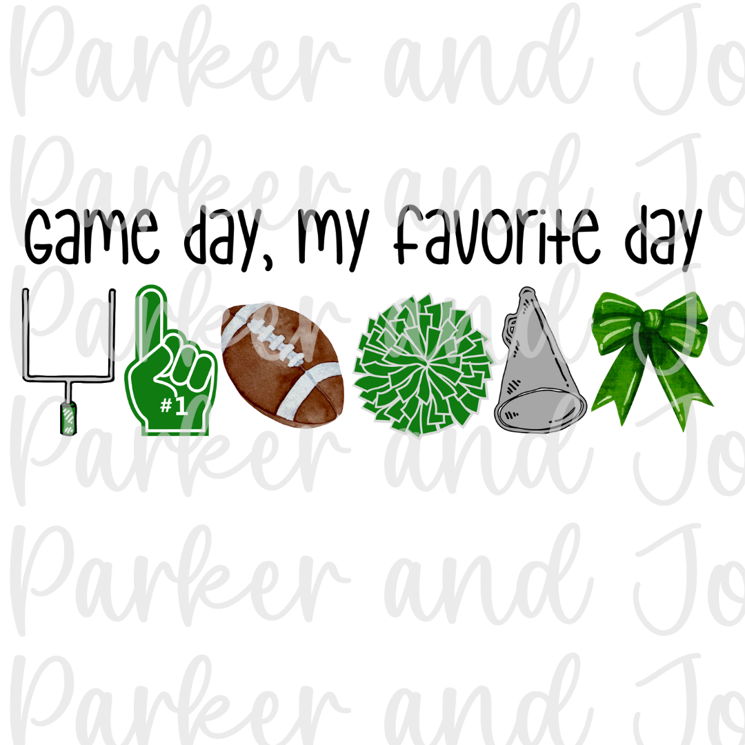 Green Gameday, My Favorite Day PNG File