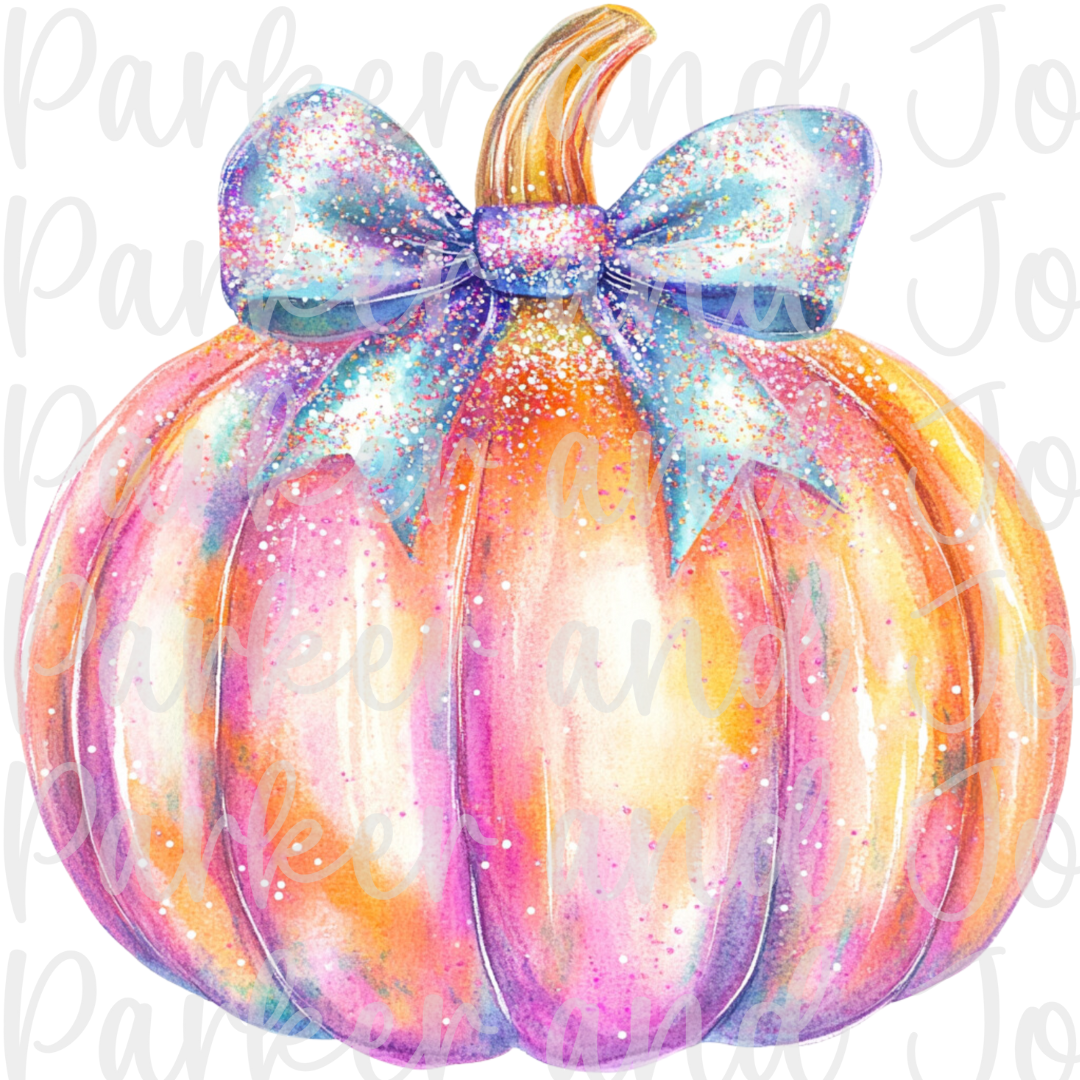 Glitter Pumpkin PNG File